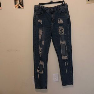 fashion nova distressed boyfriend jeans